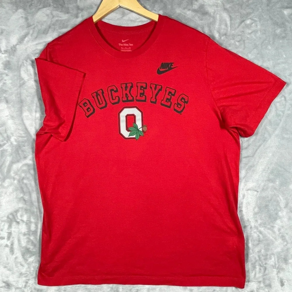 Nike Ohio State Buckeyes Mens XL Red Graphic T-Shirt The Nike Tee Short Sleeve